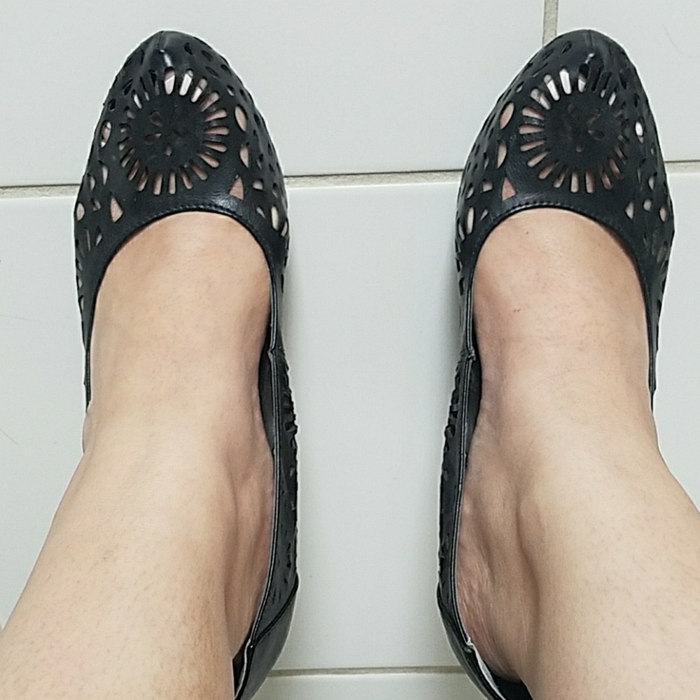 Sexy Black Cut-Out Heels